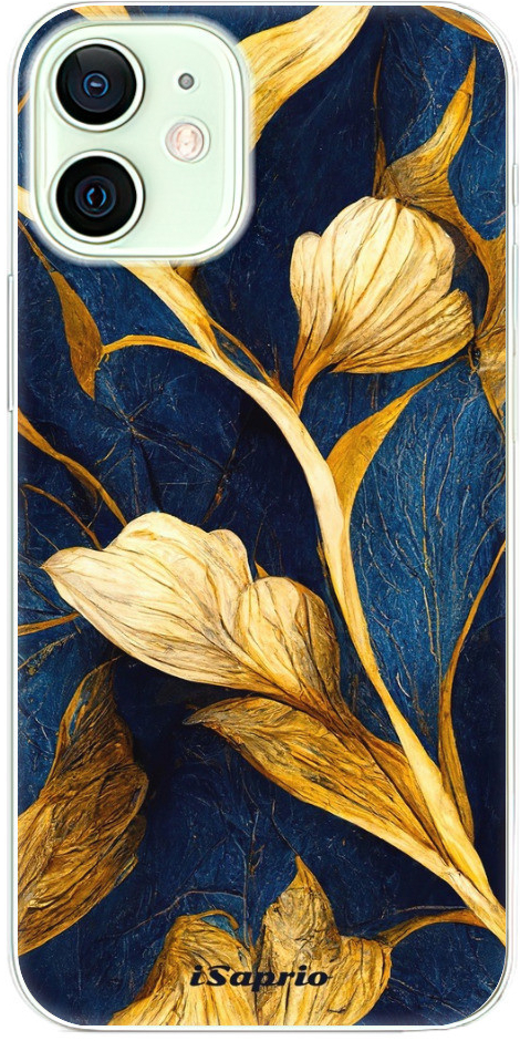 Pouzdro iSaprio iPhone 12 Gold Leaves