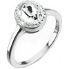 Prsteny Evolution Group Stříbrný prsten s krystaly Swarovski bílý 35038.1 crystal