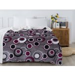 Xpose deka Hevika s beránkem šedá/švestková Mikroplyš s beránkem 200x220 – Sleviste.cz