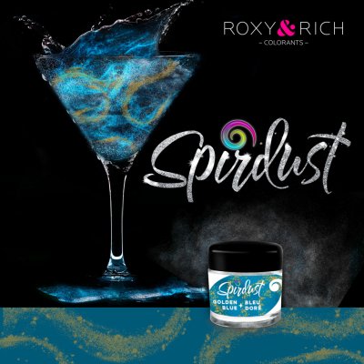 Roxy and Rich Metalická barva do nápojů Spirdust zlato modrá 1,5g – Zbozi.Blesk.cz