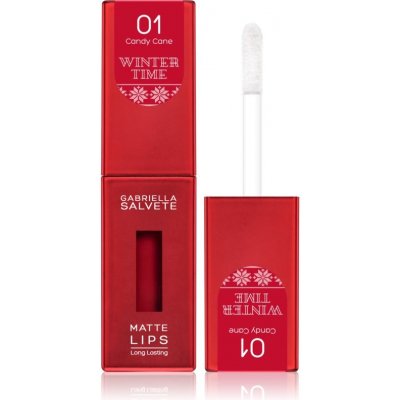 Gabriella Salvete Winter Time Matte Lips vysoce pigmentovaná tekutá rtěnka 01 Candy Cane 4,5 ml – Zboží Mobilmania