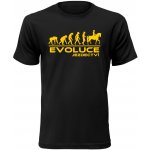 Pánské tričko Evoluce Jezdectví Černá