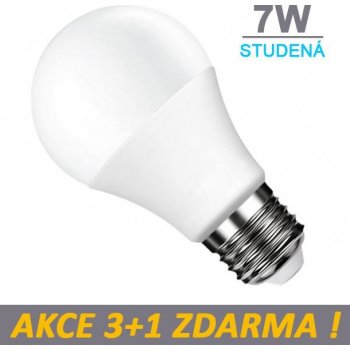 Optonica LED žárovka 7W 560lm E27 STUDENÁ, 3+1