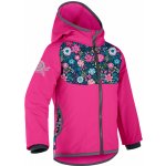 Unuo NEW unuo softshellová bunda s fleecem Květinky fuchsiová NEW softshell jacket printed – Zboží Dáma