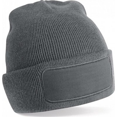 Beechfield Ohrnovací Thinsulate beanie s odnímatelnou ploškou na potisk Šedá grafitová CB540 – Hledejceny.cz