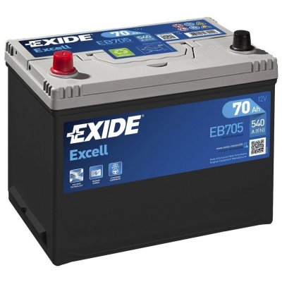 Exide Excell 12V 70Ah 540A EB705 – Hledejceny.cz