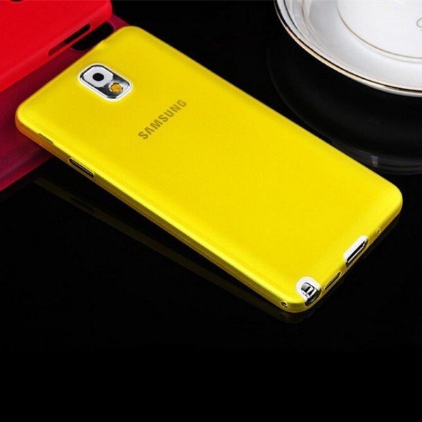 Pouzdro a kryt na mobilní telefon Pouzdro SES Ultratenké plastové Samsung Galaxy Note 3 N9005 - žluté