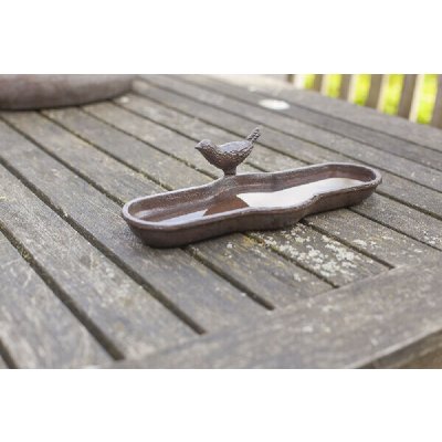 Esschert Design Litinová Lázeň pro ptáčky MISCELLANEOUS velikost: 29,5 cm barva: hnědo-červená – Zboží Dáma