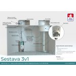 Naše jímky nádrž na dešťovou vodu dvouplášťová kruhová 10 m³ / 10 000 l – Zboží Mobilmania