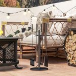 Outsunny Krbová sada 5 dílů černá – Zboží Dáma