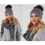 Fashionweek dámská zimní čepice s bambulí Multicolor ZIZI-P8 šedý – Hledejceny.cz