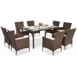 Garden Point polyratanový zahradní nábytek Milan / Granada 8 hnědý – Hledejceny.cz