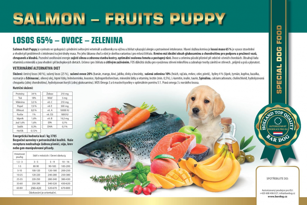 Bardog Salmon Fruits Puppy 4 kg