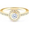 Prsteny Savicki zásnubní prsten žluté zlato diamanty PI Z D 00101