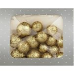 Kuličky zlaté glitrové 12x1,5cm a 6,2cm 18ks – Hledejceny.cz