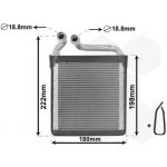 Výměník tepla, vnitřní vytápění VAN WEZEL 58006256 | Zboží Auto
