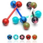 Šperky4U piercing do jazyka PJ01153-BK – Zboží Dáma