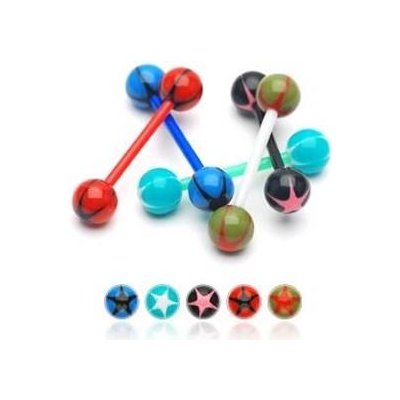 Šperky4U piercing do jazyka PJ01153-BK – Zboží Dáma