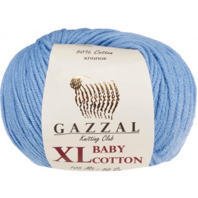 Příze Baby Cotton XL Gazzal 3423 světle modrá Výrobce – Zboží Mobilmania