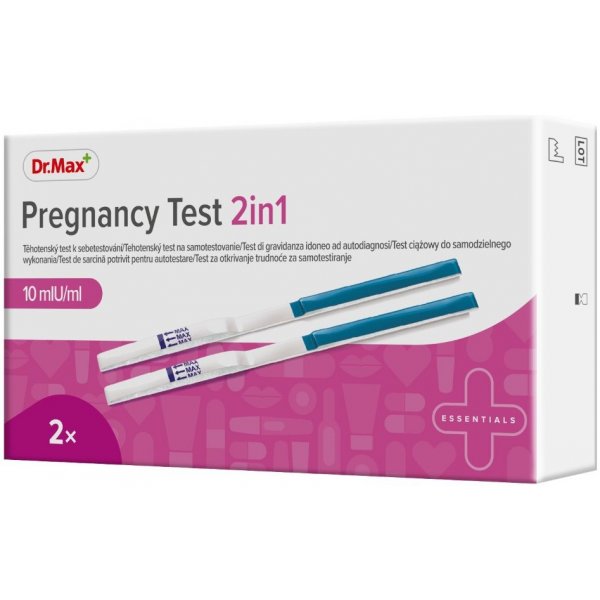 Domácí diagnostický test Dr.Max Pregnancy Test 2in1 2 ks