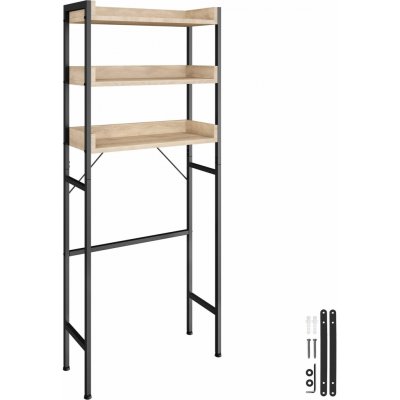 Casaria Závěsná polička do koupelny BAMBOO. 28,5x10x70cm, 3 police, hnědá 107928 – Zboží Dáma