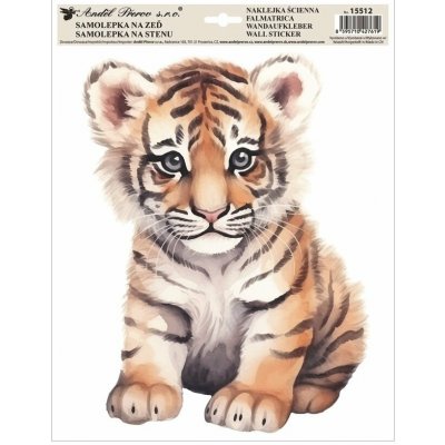 Samolepicí dekorace pro děti Tygr (30 × 42 cm) / Dětská samolepka na stěnu 15512 Room Decor – Hledejceny.cz