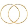 Náušnice Gemmax Jewelry zlaté kruhy hladké žluté zlato GLEYN356346