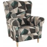 Kondela Charlot látka hnědozelená vzor – Zboží Dáma