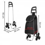 Springos Nákupní taška na kolečkách,šedá/černá – Hledejceny.cz