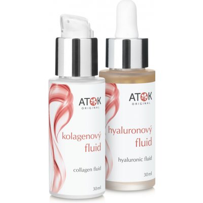 Original ATOK Pleťový set Hydratace Hyaluronový fluid 30 ml + Kolagenový fluid 30 ml – Hledejceny.cz