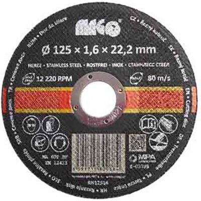 Řezný kotouč na nerez 125x1,6x22,2mm [Obj. kód: RN12516] – Zboží Mobilmania