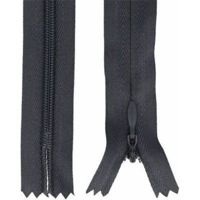 Zip spirálový skrytý 3 mm, 30 cm, nedělitelný, jezdec dekorativní - 312 – Zboží Mobilmania