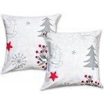 Brotex bavlna s vánočním motivem na polštář Klaudie 40 x 40 cm – Sleviste.cz