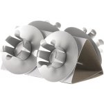 Bodec na kónickou svíčku kov matná stříbrná 4 ks – Zboží Dáma