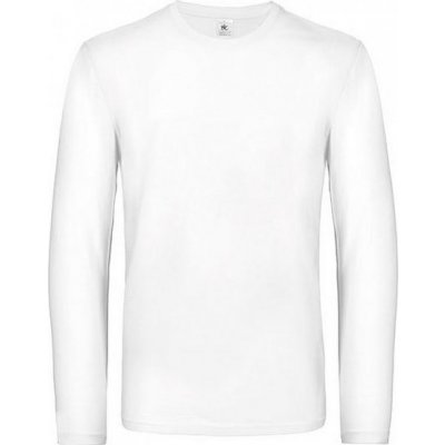 B&C Teplejší tričko BC s dlouhým rukávem bílá