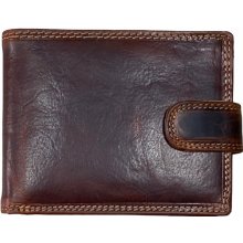 Pragati Fashion Pánská kožená peněženka s přezkou brown RFID secure