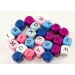 Dřevěné korálky ve tvaru kostičky s písmenky - na výběr Q – Zbozi.Blesk.cz
