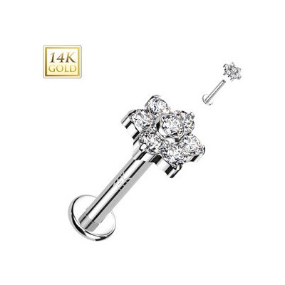 Šperky4U zlatý piercing do brady labreta zl01248-1206-WG – Hledejceny.cz