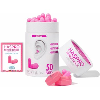 Haspro Multi špunty do uší růžové 50 párů od 329 Kč - Heureka.cz