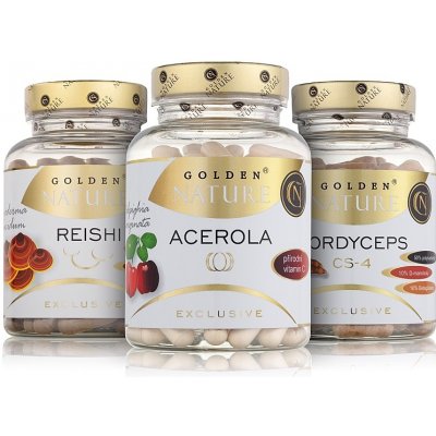 GN Exclusive Acerola 100 kapslí + Cordyceps 100 kapslí + Reishi 100 kapslí – Zbozi.Blesk.cz