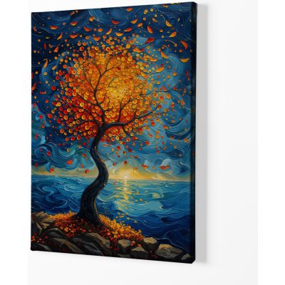 Obraz na plátně - Strom života Moře usíná FeelHappy.cz Velikost obrazu: 30 x 40 cm – Zboží Mobilmania