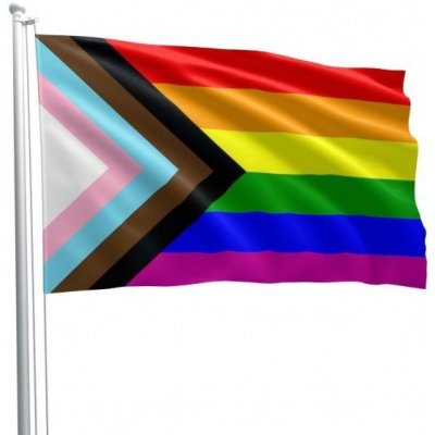 Progress Pride Flag progresivní pride vlajka 90 x 150 cm