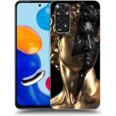 Pouzdro Picasee silikonové Xiaomi Redmi Note 11S 4G - Wildfire - Gold černé – Sleviste.cz