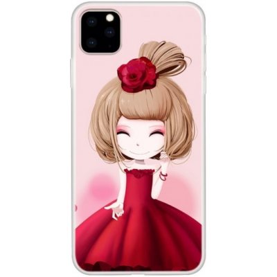 Pouzdro AppleKing měkké plastové iPhone 11 - dívka v rudém – Zboží Mobilmania