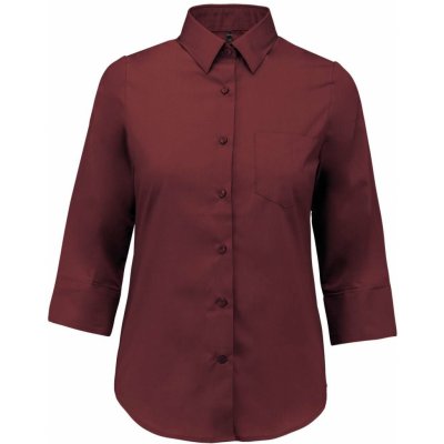 Kariban dámská košile s 3/4 rukávem Easy care vínová – Zbozi.Blesk.cz