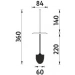 Nimco náhradní WC kartáč s krytkou (koncovka černá) pro 1094W a 1094PA 1178W-26 – Zboží Dáma