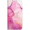 Pouzdro a kryt na mobilní telefon Apple Pouzdro AppleKing mramorové flipové z PU kůže iPhone 11 Pro Max - fuchsiové