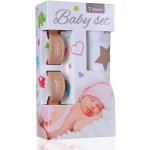 T-TOMI Baby set bambusová osuška + kočárkový kolíček béžová/hvězdičky – Zboží Mobilmania