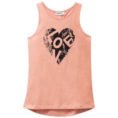 Winkiki Kids Wear dívčí tílko Love pudrová – Sleviste.cz