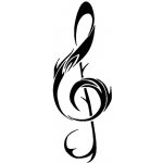 Samolepka (na auto, notebook) houslový klíč (černá) 2 – Sleviste.cz